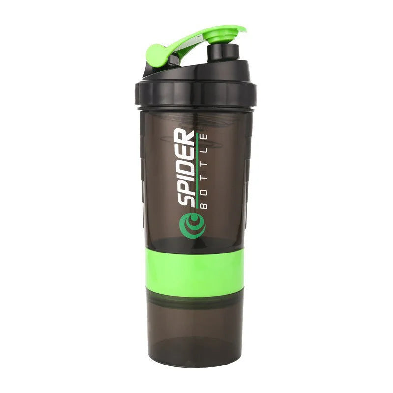Sport Water Bottle Portable Protein Shake Cup 3 Layers Shake Cup with Measurement Marking Gym Fitness Protein Shake Bottle
