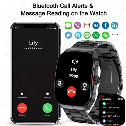 2025 New 1.95 Inch Ultra HD Smart Watch Men For OPPO GPS Tracking Bluetooth Call NFC Heart Rate Sports Fitness Women Smart Watch