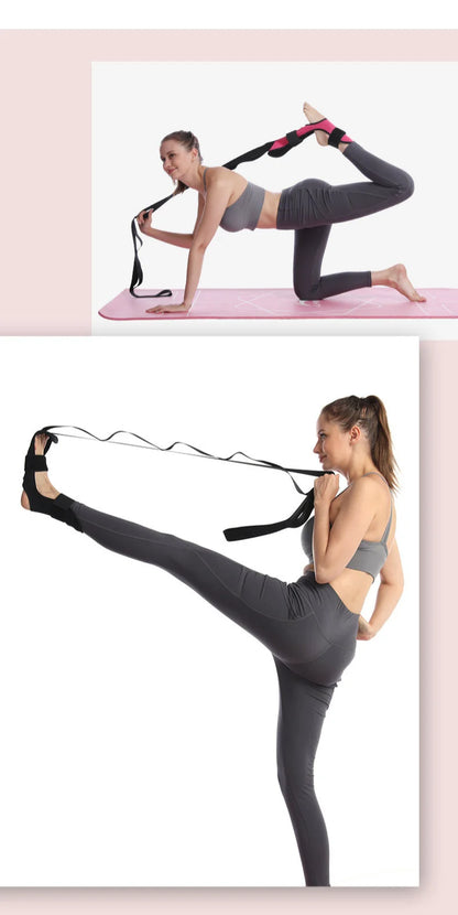 “Flexoora Flexibility Strap & Leg Stretcher – Gym Fitness Body Yoga & Rehab Band”