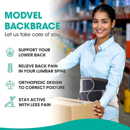 “Flexoora Lumbar Support Back Brace – Gym Fitness Body Adjustable Belt with Bionic Support Plate for Lower Back & Sciatica”