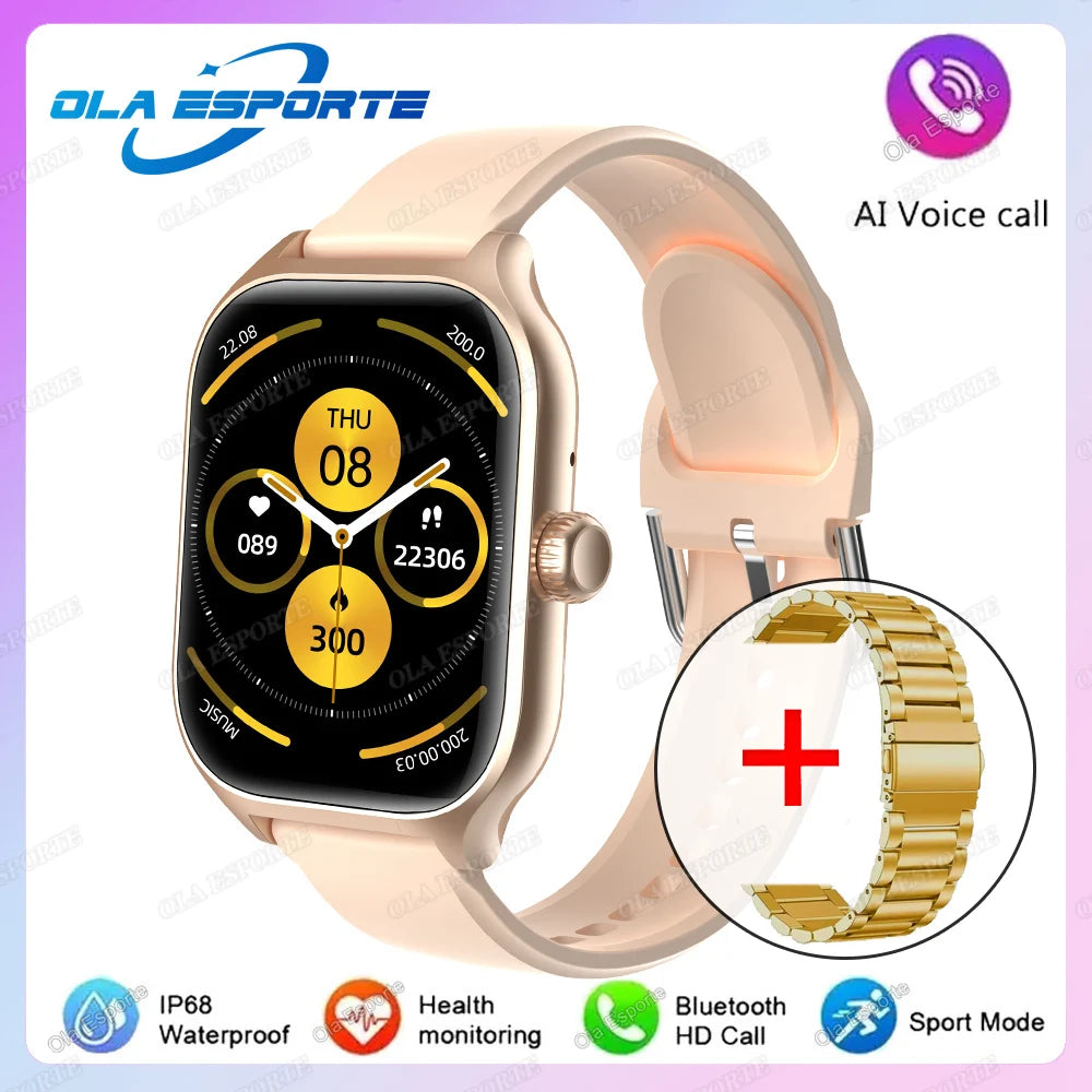 2025 New Smart Watch Men Women Gift Full Touch Screen Digital Sport Fitness Message Watches Bluetooth Call Smartwatch Wristwatch