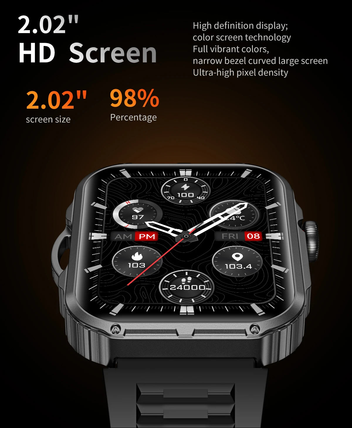 HDT11 Ultra Smart Fitness Watch with Bluetooth Calling Health Management Sleep Monitoring Multiple Sports Modes Water Resistant