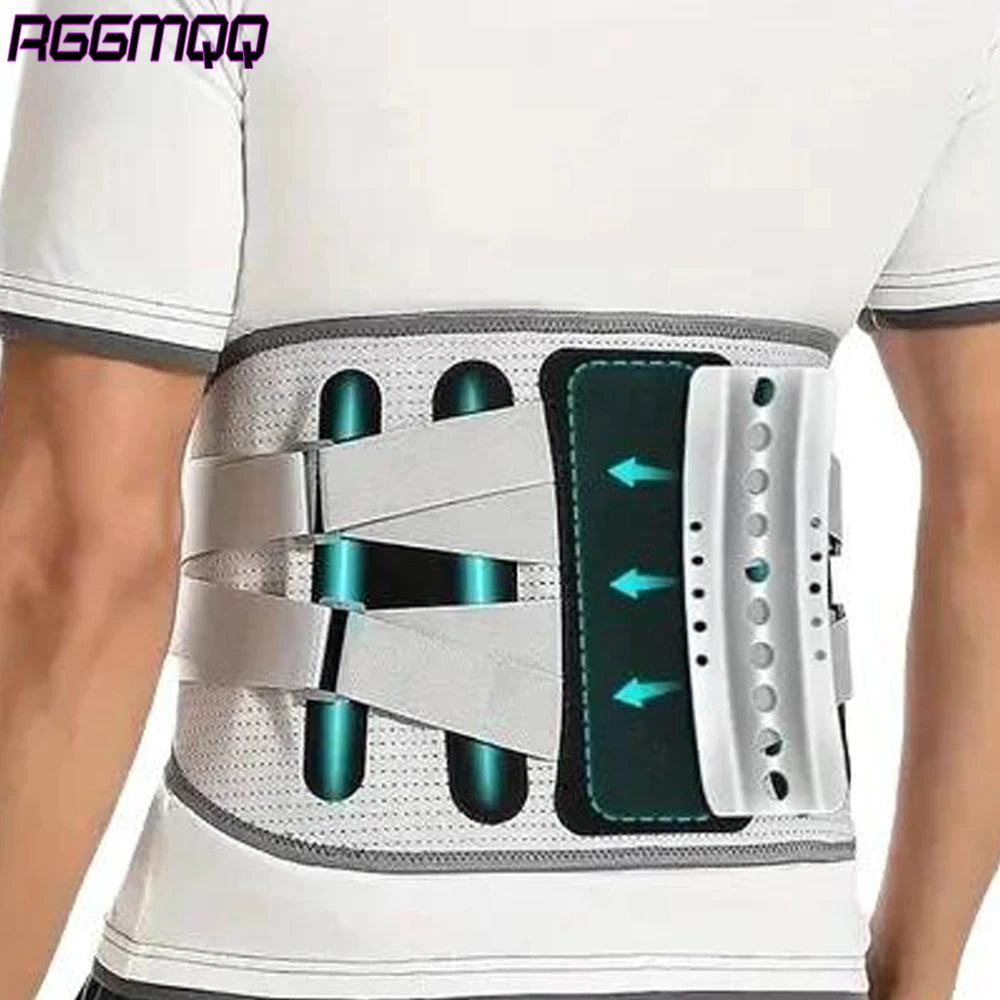 “Flexoora Lumbar Support Back Brace – Gym Fitness Body Adjustable Belt with Bionic Support Plate for Lower Back & Sciatica”