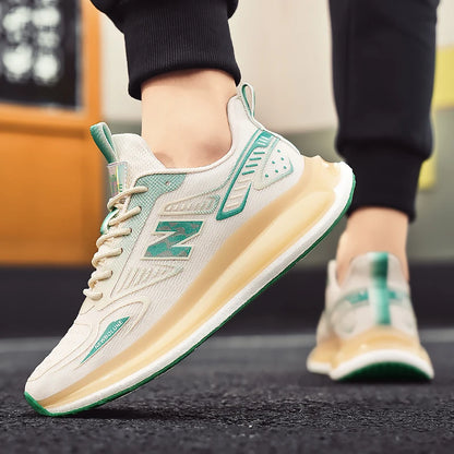 Sports Shoes for Men Mesh Breathable Comfortable Outdoor Sports Trendy Lace-up Sneakers 2025 New Casual Running Shoes for Man