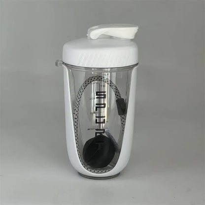 600ML Sports Shake Cup Blender Bottle with Plastic Mixing Ball, Leak Proof, Suitable for Gym Exercise
