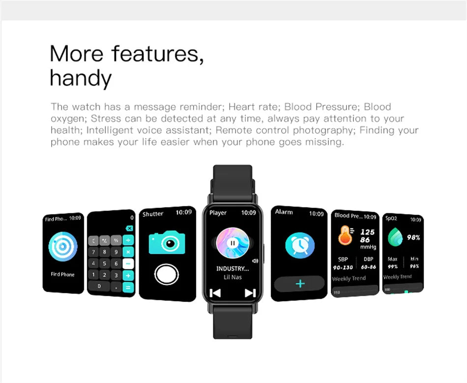 2025 New Watch 5 Men Smart Watch 100+Sports Mode Track Bluetooth Call Heart rate Waterproof Sport Fitness Smart bracelet Women