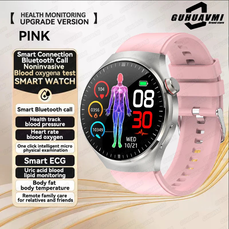 2025 New Smart Watch For Men Health ECG+HRV Blood Oxygen Uric Acid Fitness Sport Tracker Watches body fat Sleep Call Smartwatch