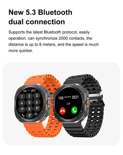 2025 New Watch 7 Ultra Smart Watch Men 32GB Memory Video GPS NFC 47mm AMOLED Fitness Waterproof Sport Tracker Health Smartwatch