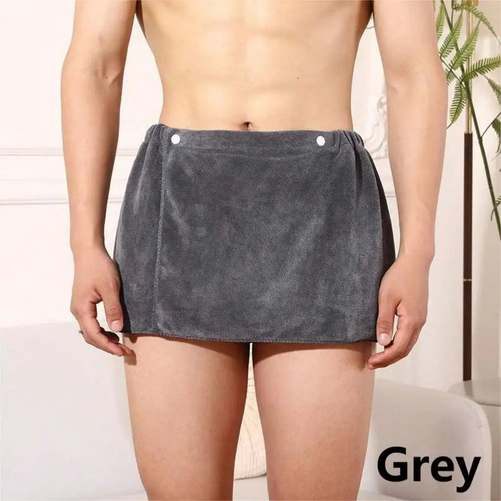 Men Soft Wearable Bath Towel with Pocket Bathrobes Shower Wrap Sauna Gym Swimming Holiday Spa Bath Beach Towel Toalla De Playa