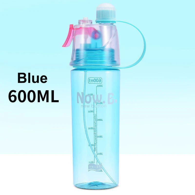 Sports Water Bottle Spray Cup Outdoor Portable Kettles Jug Large Capacity Men And Women 600ml