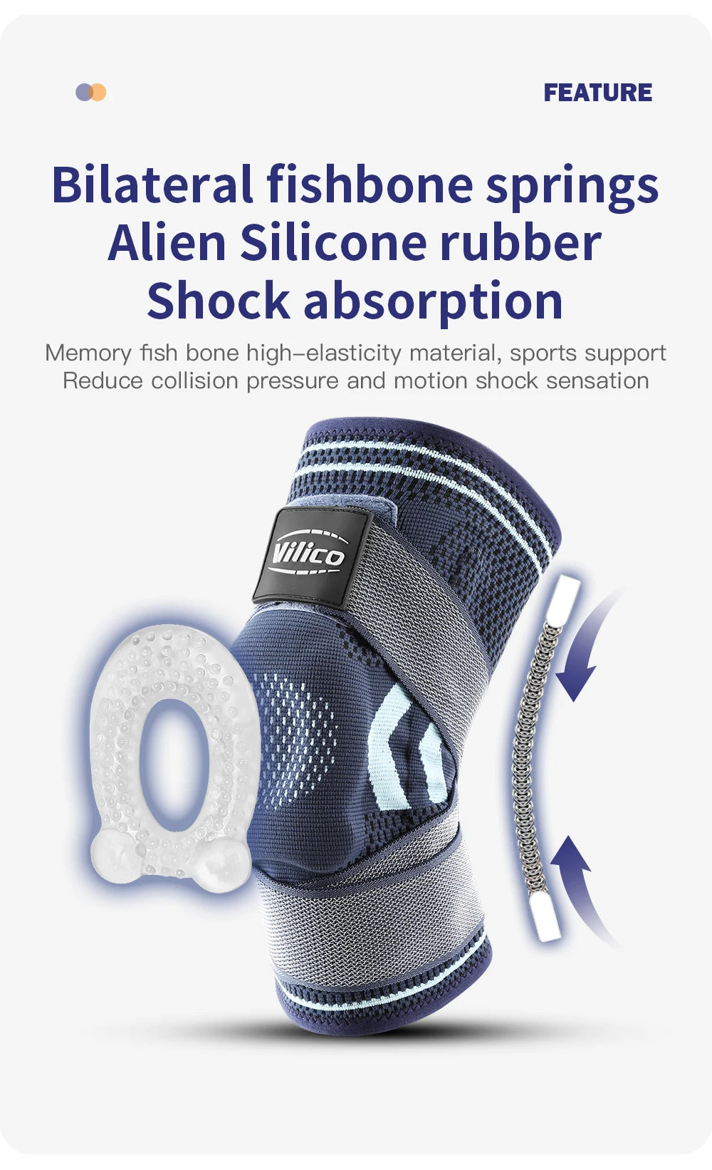 “Flexoora Men’s Knee Support Pads – Gym Fitness Body Silicone Spring for Basketball & Volleyball”