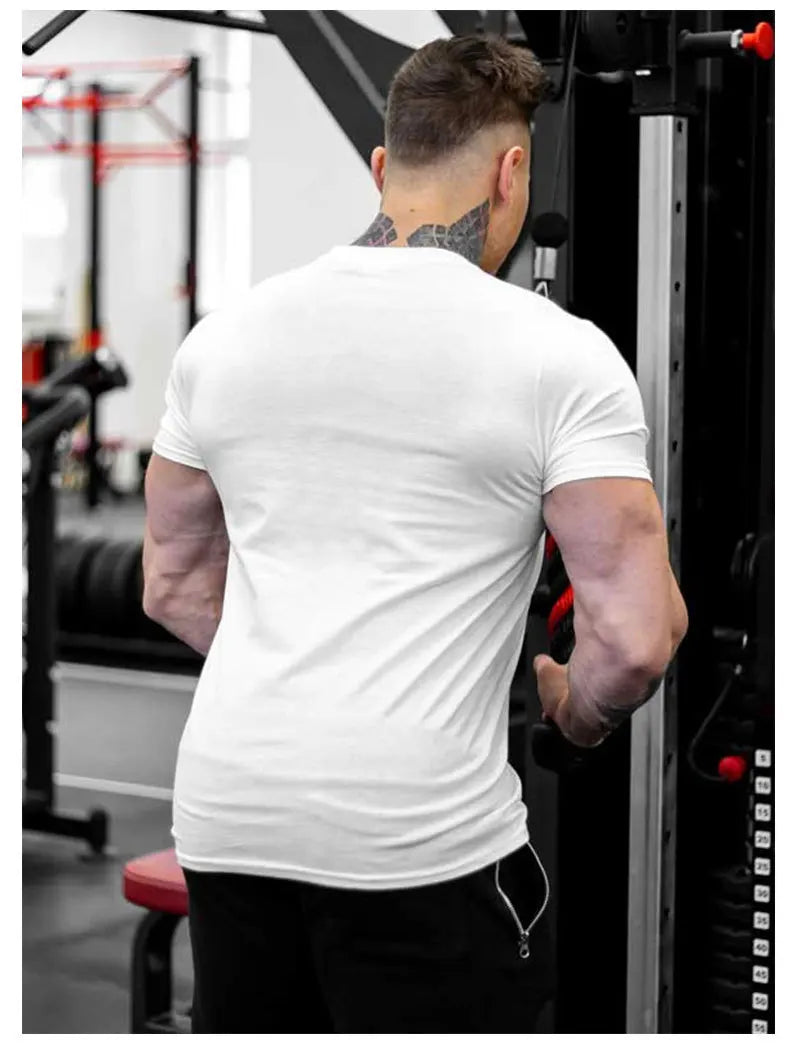 “Flexoora Men’s Cotton Print Short‑Sleeve Gym Tee – Casual & Training”