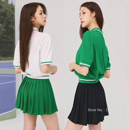 “Flexoora Women’s Quick‑Dry Polo & Pleated Skort Tennis Set”