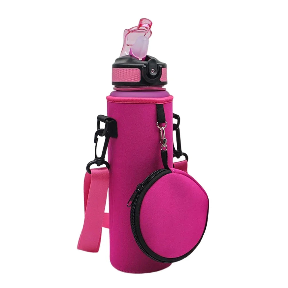 1000ML Sports Bottle Case with Adjustable Shoulder Strap Water Bottle Holder Neoprene Carrier Insulated Water Jug Carrier Pouch