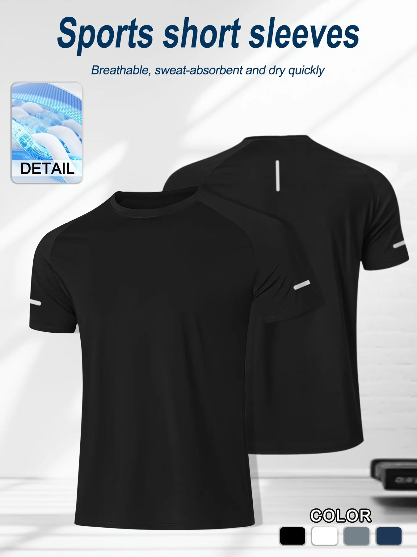 “Flexoora Men’s Marathon Ice‑Silk Quick‑Dry Gym Tee”