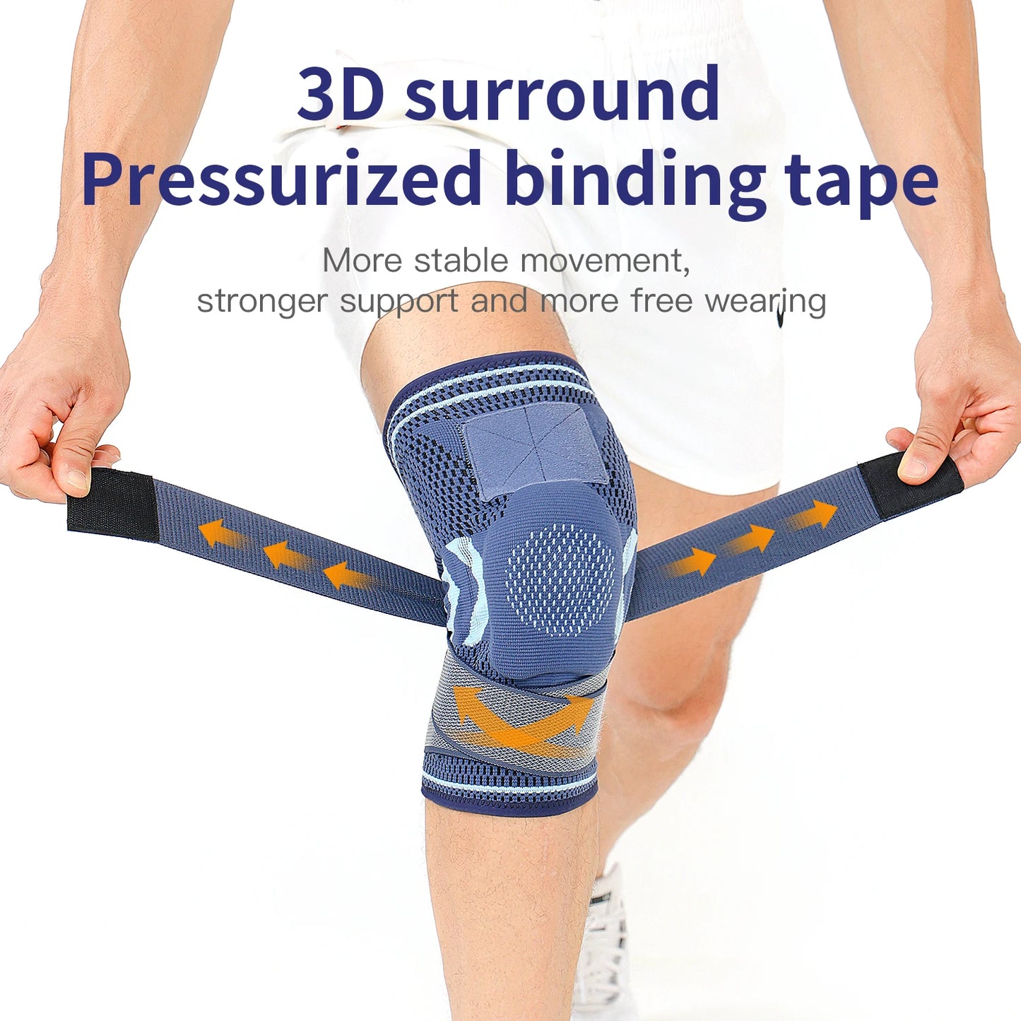 “Flexoora Men’s Knee Support Pads – Gym Fitness Body Silicone Spring for Basketball & Volleyball”