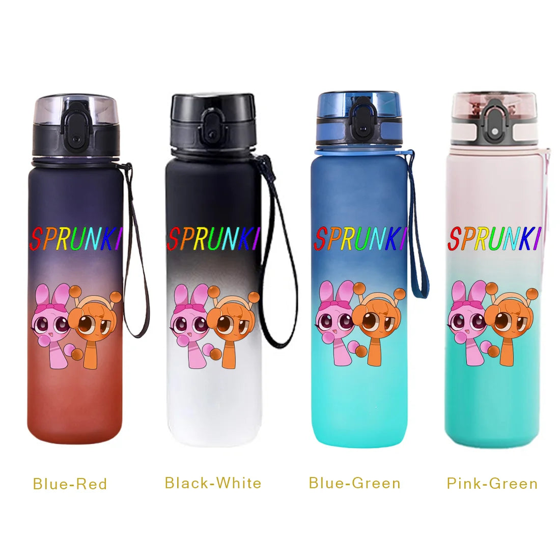 650ML Sprunki Sports Water Cup Portable Fitness Drink Bottle Kettle Outdoor Travel Office Jugs Shaker Drink Bottle Game Gifts