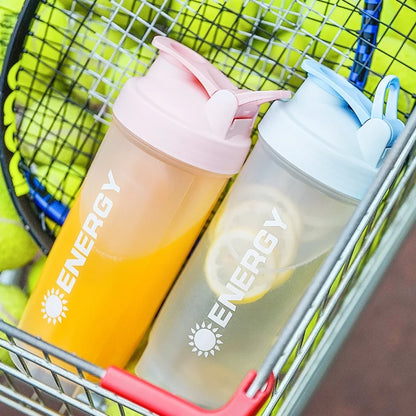 Summer Large-capacity Shaker Cup Outdoor Fitness Milkshake Cup Student Sports Portable Stirring Ball Shock-resistant with Scale