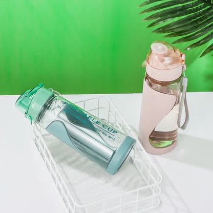 500ml Portable Sports Water Bottle Plastic Outdoor Gym Travel Drinks Mugs Clear Leakproof Drinking Bottle Water Bottles