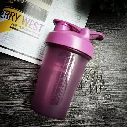 Sport Shaker Bottle 400ML Whey Protein Powder Mixing Bottle Sport Fitness Gym Shaker Outdoor Portable Plastic Drink Bottle