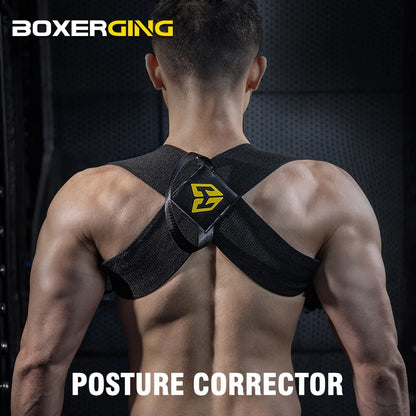 “Flexoora Adjustable Posture Corrector Belt – Gym Fitness Body Back & Shoulder Support”