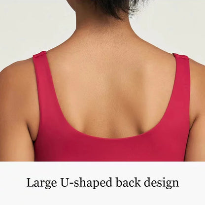 “Flexoora Women’s Shock‑Absorb Racerback Fitness Vest – Beauty Back Design”