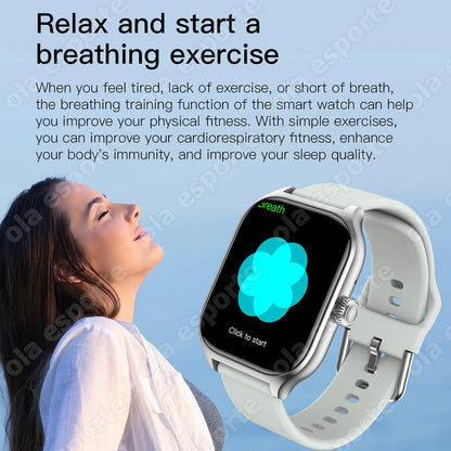 2025 New Smart Watch Men Women Gift Full Touch Screen Digital Sport Fitness Message Watches Bluetooth Call Smartwatch Wristwatch