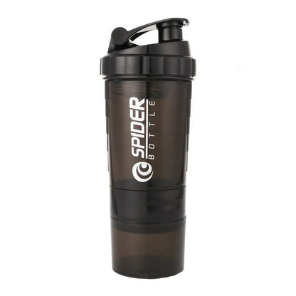 Sport Water Bottle Portable Protein Shake Cup 3 Layers Shake Cup with Measurement Marking Gym Fitness Protein Shake Bottle