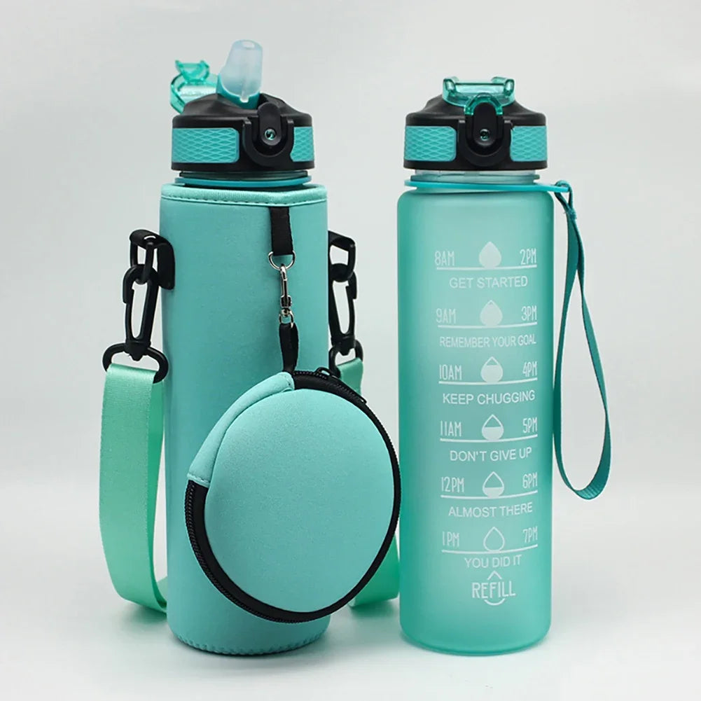 1000ML Sports Bottle Case with Adjustable Shoulder Strap Water Bottle Holder Neoprene Carrier Insulated Water Jug Carrier Pouch