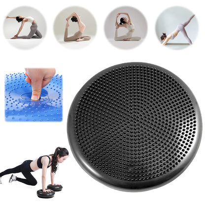 “Flexoora Inflatable Balance Cushion – Gym Fitness Body Travel‑Friendly Wobble & Massage”
