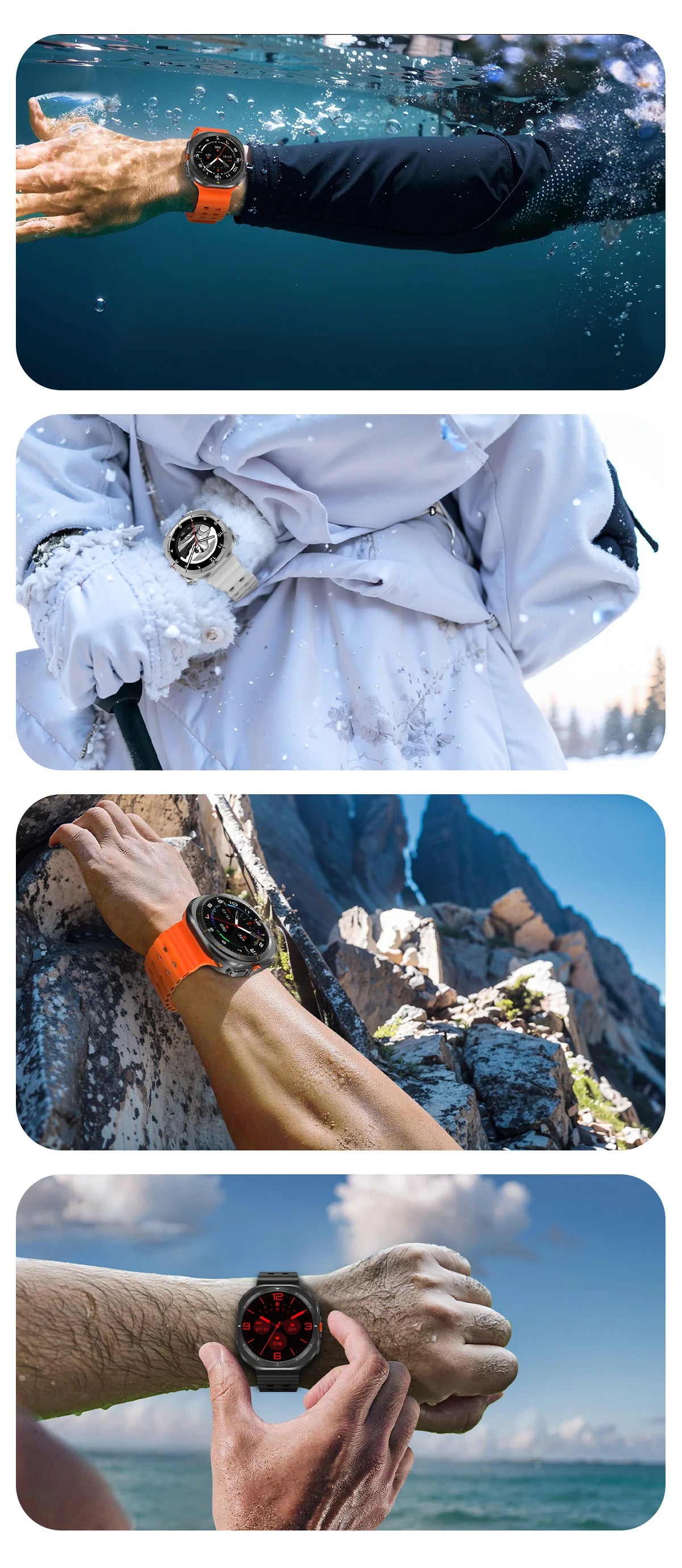 2025 New Watch 7 Ultra Smart Watch Men 32GB Memory Video GPS NFC 47mm AMOLED Fitness Waterproof Sport Tracker Health Smartwatch