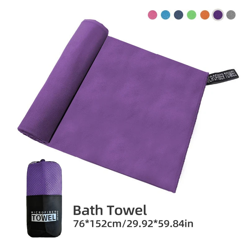 Microfiber Quick Dry Gym Towel Silver ION OdorFree Absorbent Fiber Fast Drying Workout Gear for Body Sweat Working Out Towels