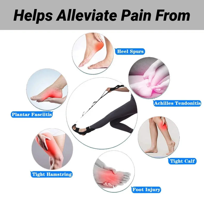 “Flexoora Flexibility Strap & Leg Stretcher – Gym Fitness Body Yoga & Rehab Band”