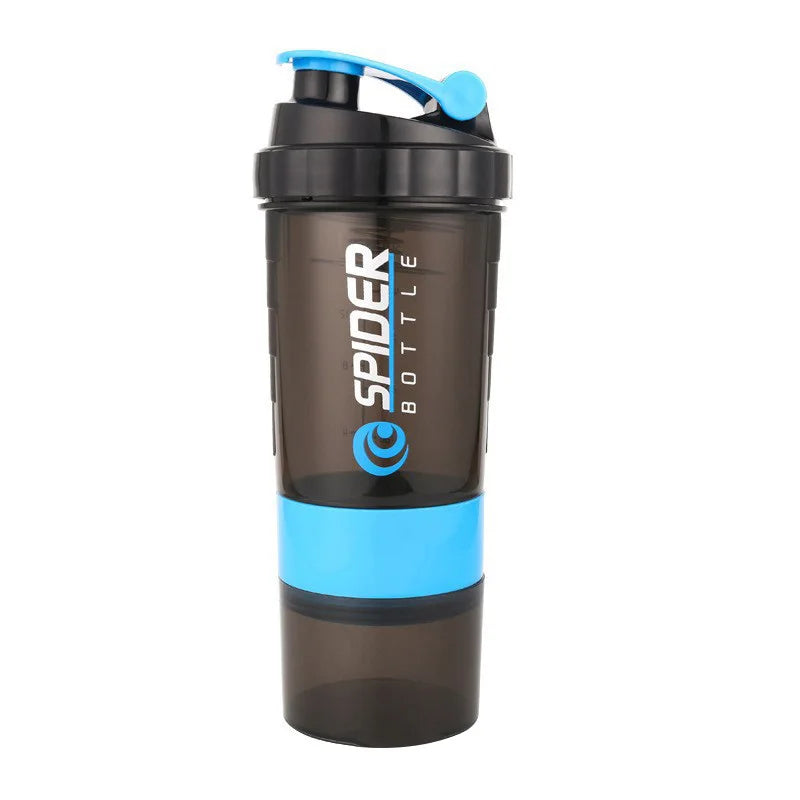 Sport Water Bottle Portable Protein Shake Cup 3 Layers Shake Cup with Measurement Marking Gym Fitness Protein Shake Bottle