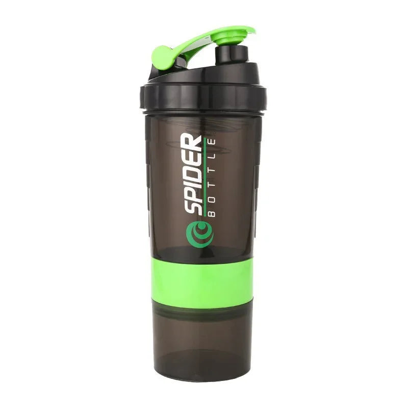 Sport Water Bottle Portable Protein Shake Cup 3 Layers Shake Cup with Measurement Marking Gym Fitness Protein Shake Bottle