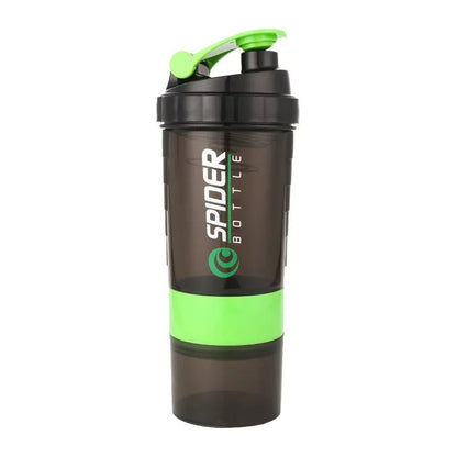 Sport Water Bottle Portable Protein Shake Cup 3 Layers Shake Cup with Measurement Marking Gym Fitness Protein Shake Bottle