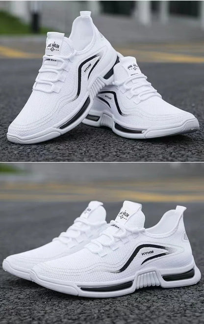 Men's sports shoes 2025 summer new sports trendy shoes anti slip casual running shoes breathable and comfortable white shoes