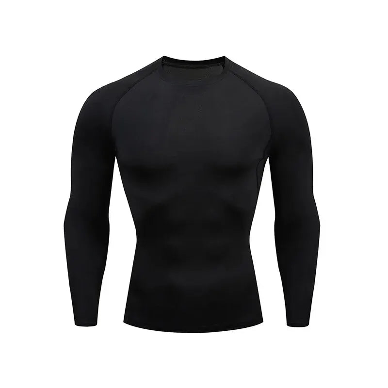 “Flexoora Men’s High‑Elastic Compression Long‑Sleeve Training Top – Quick‑Dry Fit”