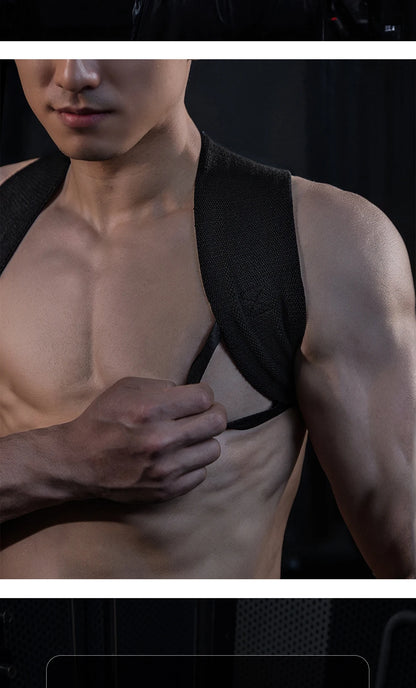 “Flexoora Adjustable Posture Corrector Belt – Gym Fitness Body Back & Shoulder Support”