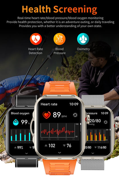 HDT11 Ultra Smart Fitness Watch with Bluetooth Calling Health Management Sleep Monitoring Multiple Sports Modes Water Resistant