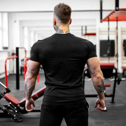 “Flexoora Men’s Cotton Print Short‑Sleeve Gym Tee – Casual & Training”