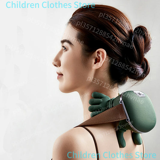 “Flexoora Heated Neck & Shoulder Massager – Gym Fitness Body Electric Kneading‑Pillow 3 Mode”