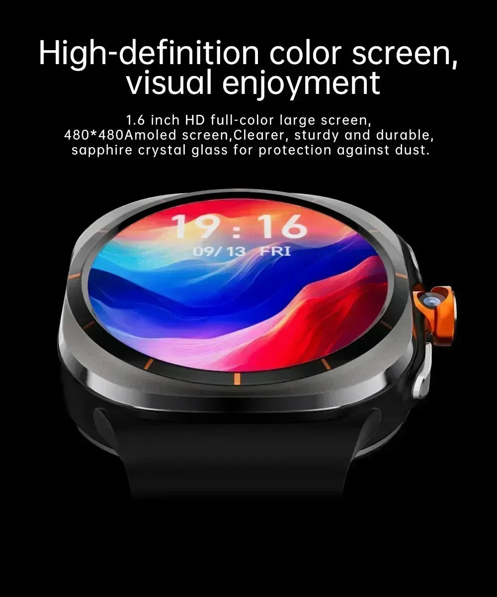 U8 Ultra Smartwatch 5G/4G Android 2025 New Global Call Amoled Screen Rotation Camera GPS WIFI Full Network
