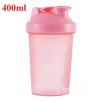 Sports Shaker Protein Bottle with steel Ball Powder Shake Cup Water Bottle Plastic Mixing Cup Body Building Exercise Bottle