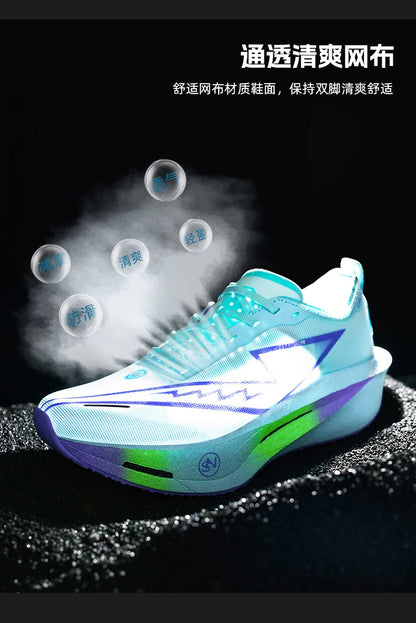 Running Shoes Carbon Board Speciality Marathon Men Sports Breathable Lightweight Women's Comfortable Athletic Nonskid Sneakers