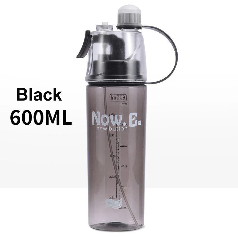 Sports Water Bottle Spray Cup Outdoor Portable Kettles Jug Large Capacity Men And Women 600ml