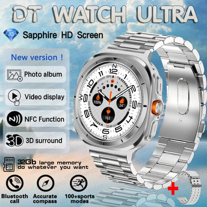 2025 New Watch 7 Ultra Smart Watch Men 32GB Memory Video GPS NFC 47mm AMOLED Fitness Waterproof Sport Tracker Health Smartwatch
