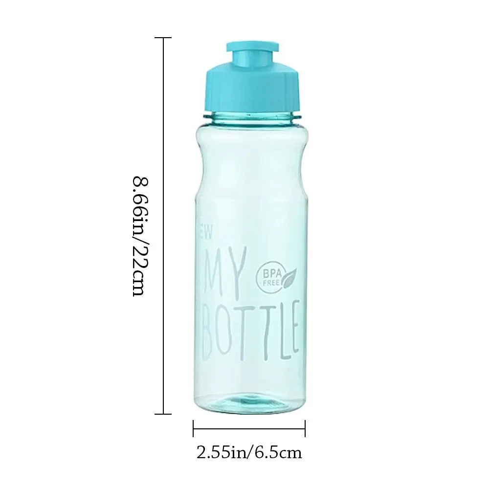 650ML Transparent&Portable Leak-proof Shaker Sports Water Bottle with Lid For School Gym Travel Girl Boy BPA Free