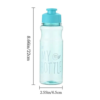 650ML Transparent&Portable Leak-proof Shaker Sports Water Bottle with Lid For School Gym Travel Girl Boy BPA Free
