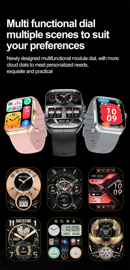 2025 New 1.95 Inch Ultra HD Smart Watch Men For OPPO GPS Tracking Bluetooth Call NFC Heart Rate Sports Fitness Women Smart Watch